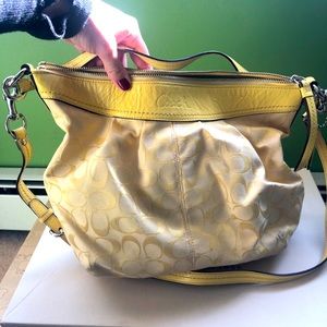 Buttercup Yellow Coach Convertible Crossbody